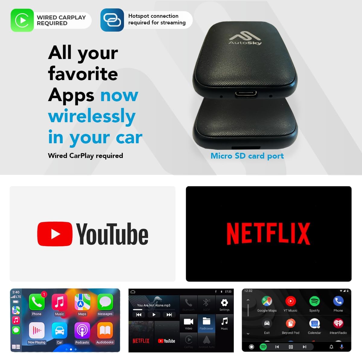 CarStream™ AI Box – Convert Your Car Screen Into a Smart TV