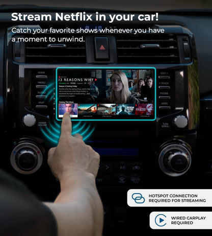 AI Box Lite Air – Wireless Adapter for Factory Carplay – Stream Personal Media & Online Apps via Phone Hotspot – Fast Plug & Play Performance – Works with Authorized Accounts