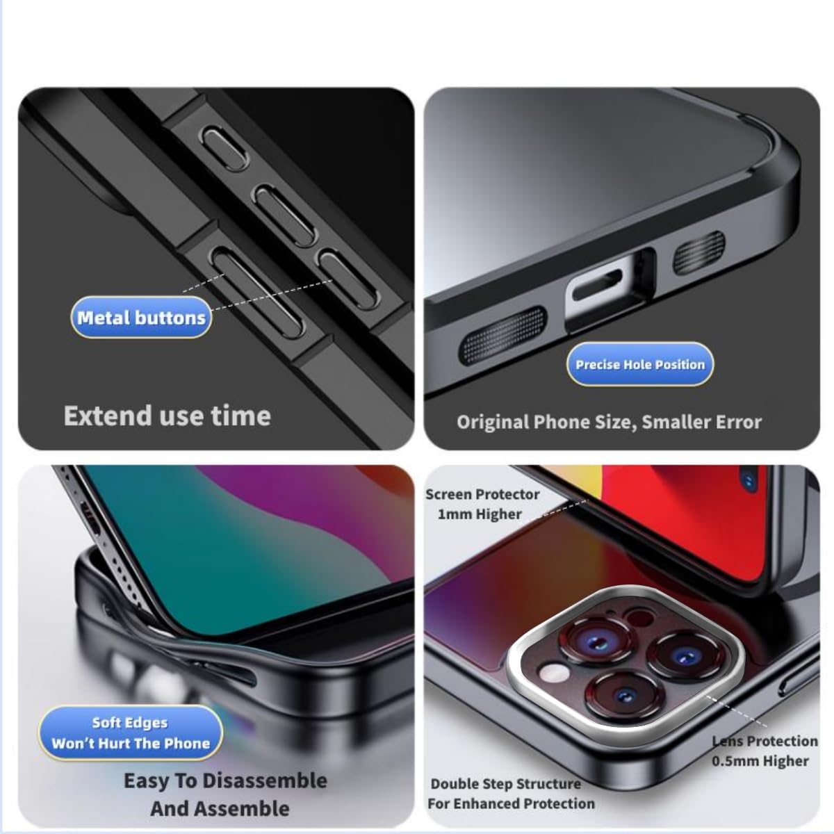 Ink Screen Protective Smart Phone Case Compatible with Iphone 