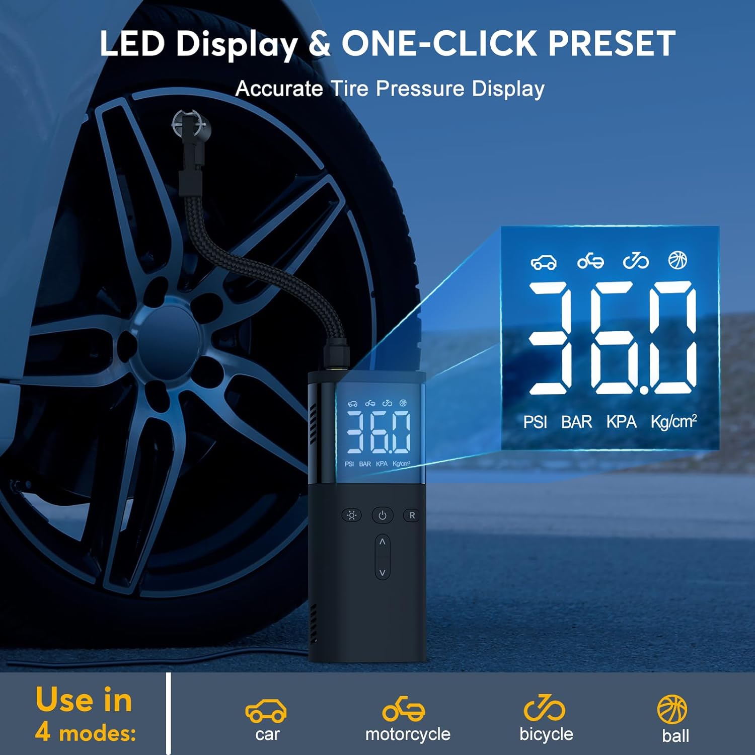 Tire Inflator Portable Air Compressor