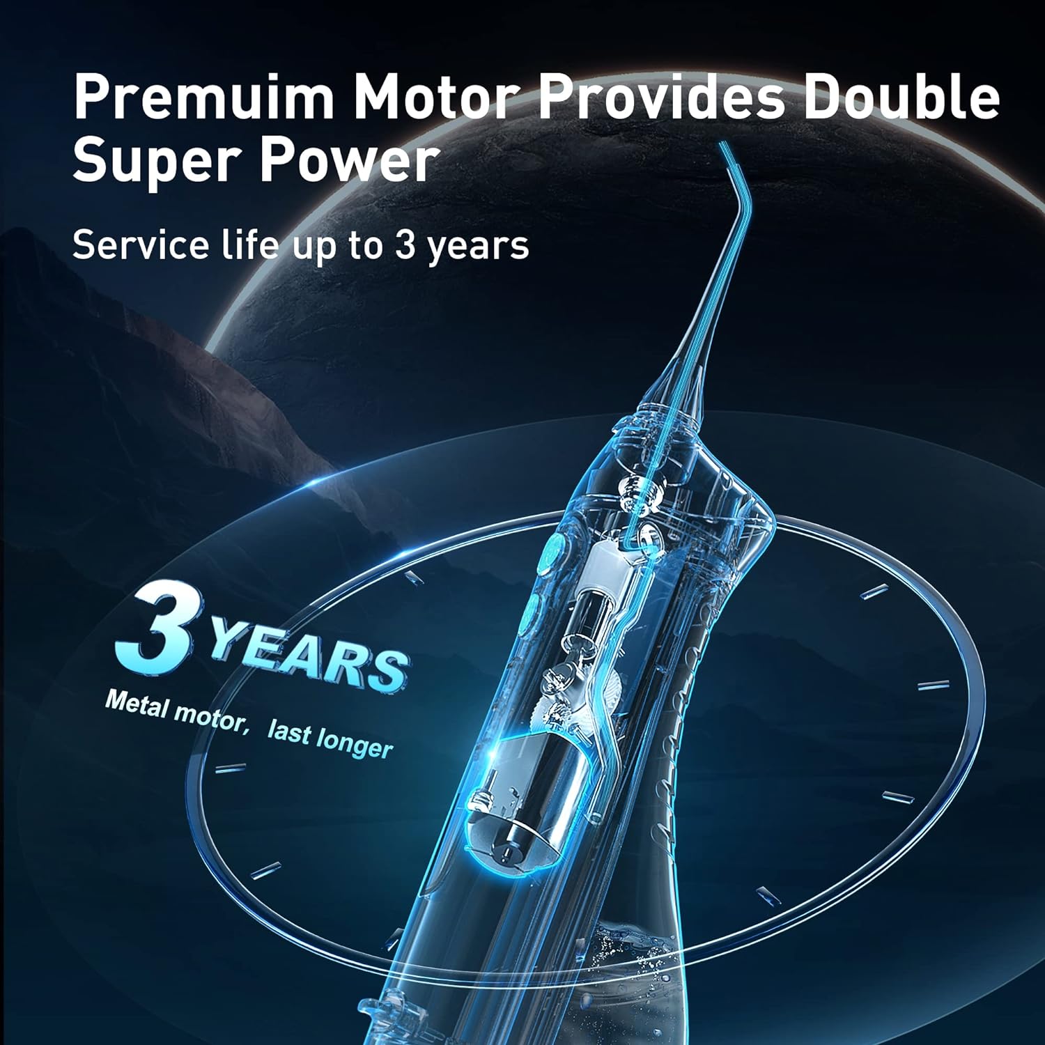 Water Dental Flosser Teeth Pick: Portable Cordless Oral Irrigator 300ML Rechargeable Travel Irrigation Cleaner IPX7 Waterproof Electric Waterflosser Flossing Machine for Teeth Cleaning F5020E